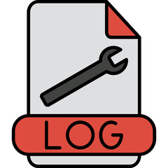 Wall Mural - Log Format Icon