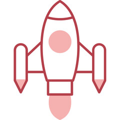 Canvas Print - Space Ship Launch Icon