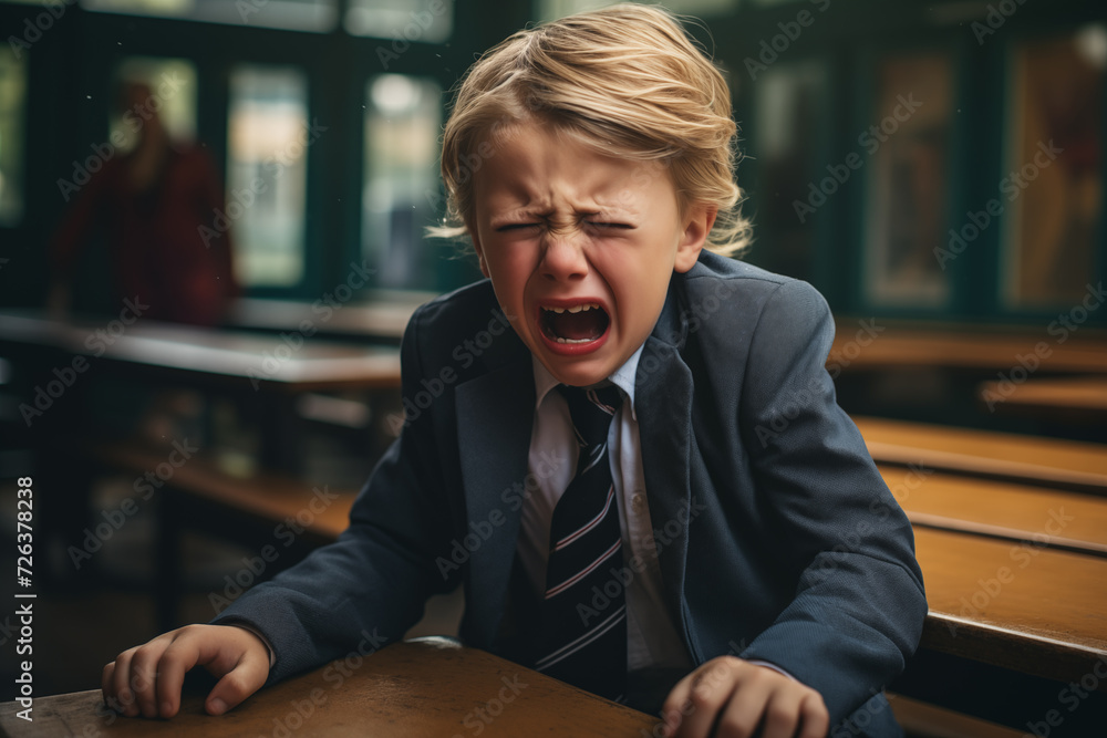 child girl boy reading a book crying hysterically screaming difficulty ...