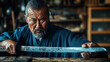 Crafting a sword is an art of precision and passion. Each strike of the hammer, every meticulous detail forged with dedication, transforms raw metal into a masterpiece.