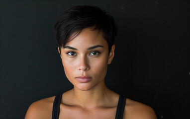 Close Up Portrait of a Person Wearing a Tank Top