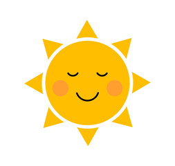 Wall Mural - sun smiling icon. vector illustration.