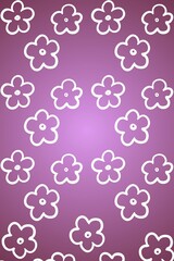 flower with purple gradient background