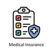 © Design Circle  - Medical insurance vector Filled outline icon style illustration. EPS 10 File