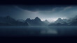 Mystical Mountain Range by the Calm Lake - Generative AI
