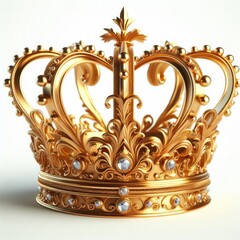 golden crown isolated on white