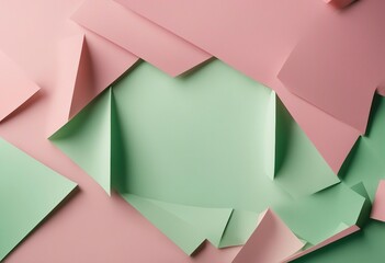 Abstract colored paper texture background Minimal geometric shapes and lines in pastel pink and ligh