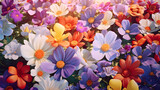 Fototapeta Kwiaty - Seamless flower background, colorful flower background
