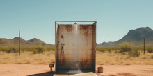 An Old Shower In The Middle Of The Desert,