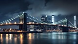Fototapeta  - brooklyn bridge night exposure
