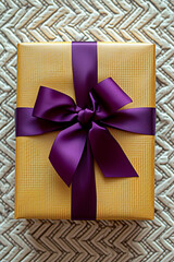 Canvas Print - gift box with ribbon