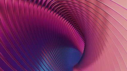 Beautiful abstract colorful swirl background with shiny, dynamic starburst rings, in a 3D rendered loop video for design..