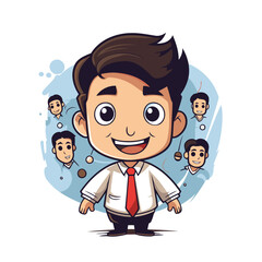 Canvas Print - businessman cartoon design. vector illustration eps-10 graphic.