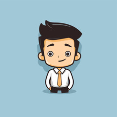 Canvas Print - Businessman cartoon character. vector illustration. Flat design style eps 10