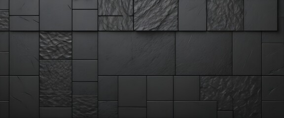 Carbon texture 3d tiles aligned. Abstract background wallpaper. Ascetic web banner. Generative AI