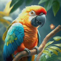 cute parrot bird nature 