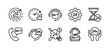 © Vilogsign - 24 hours thin line icon set. Customer service and support 24 hours a week icons. Containing assistance, help, operator, call center and technical support. Vector illustration