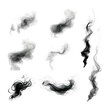 © Feecat - Set so abstract black and gray smoke g a soft cloudy on transparent png.