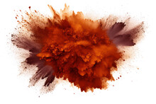 Abstract Colored Brown Powder, Dirt Cloud Explode Smoke Cloud, A Soft Dust Explode Cloudy On Transparent Png.