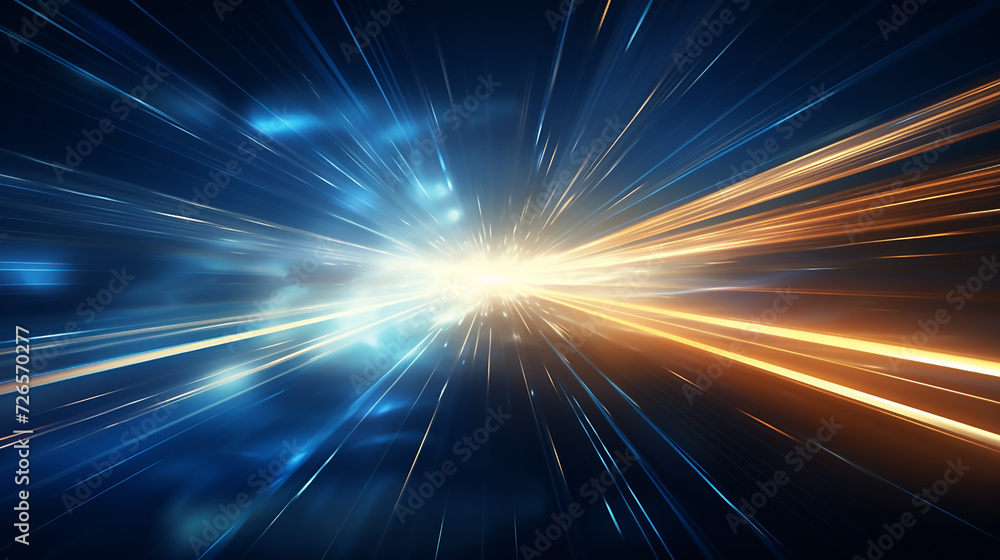 Blue light glow futuristic technology background with organic motion ...