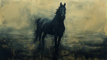 Black Horse In The Fog