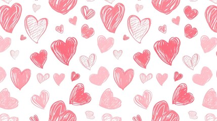seamless pattern hearts for valentine's day