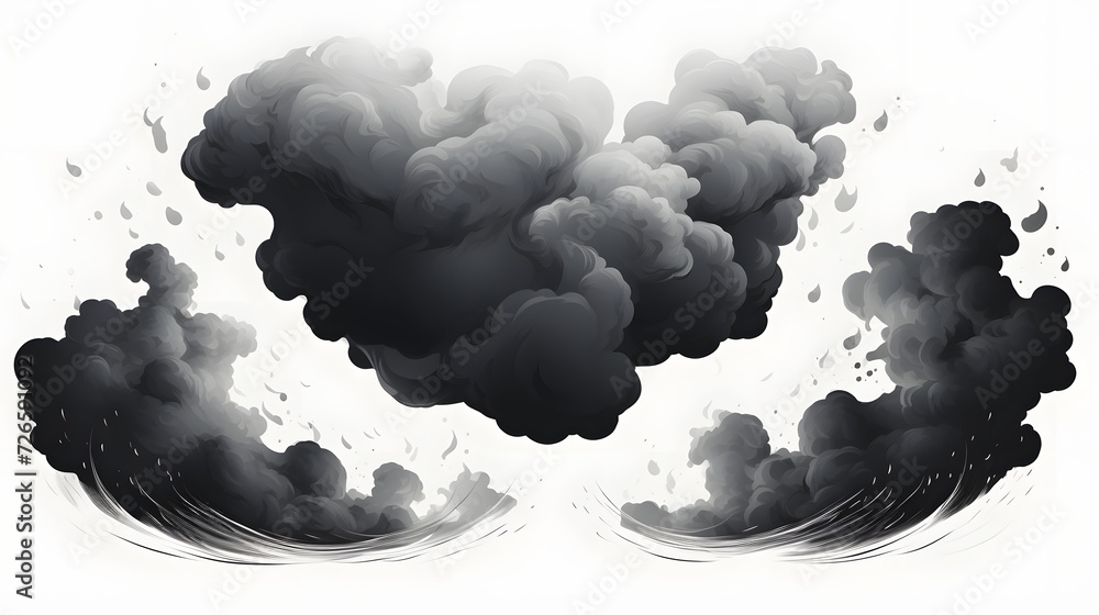 Dust Bomb Ilustração Radial explosion silhouette. Exploding bursts, round ...