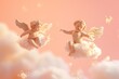 Cupid's Delivery  Animated cherubs fly down from the ceiling, carrying the product on a miniature cloud.