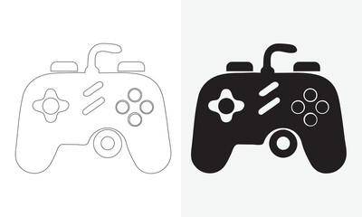 joystick icon configuration. Icon of a controller for video games. Vector illustration of a game console icon, flat collections symbol sign
 