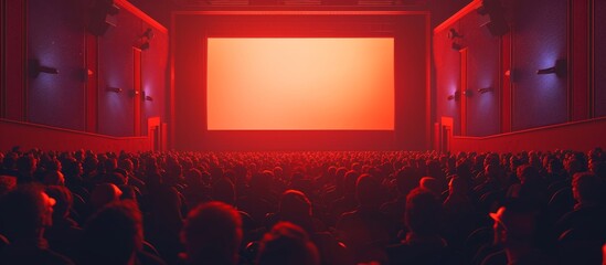 Sticker - Design material for empty cinema screen and audience