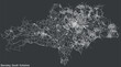 Street roads map of the METROPOLITAN BOROUGH OF BARNSLEY, SOUTH YORKSHIRE