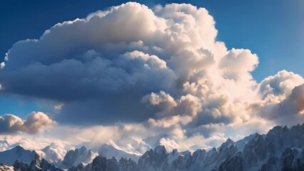 Wall Mural - the deep blue sky is adorned with a tering of high cirrus clouds like brushstrokes in a painting.