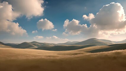Wall Mural - relaxing sky footage capturing the calming effect of drifting clouds on rolling hills.