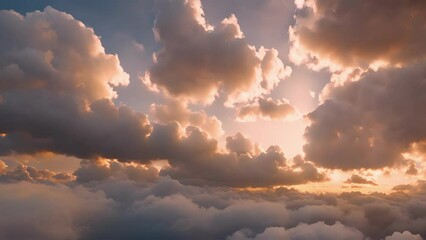 Wall Mural - The evening sky is adorned with delicate and evershifting dappled cloud patterns.