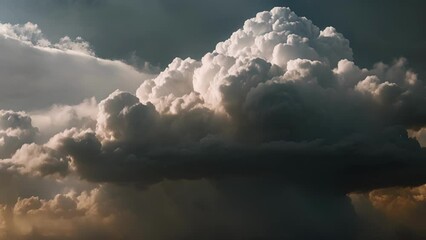 Wall Mural - the plains are engulfed in darkness as foreboding thunderheads dominate the sky heralding a storm.