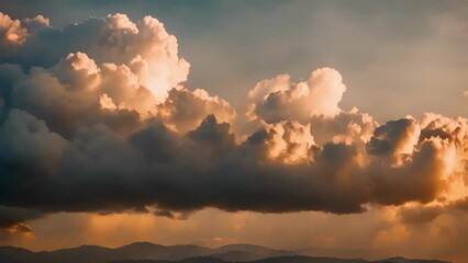 Wall Mural - the beauty of dappled cloud patterns is fully revealed in the soft light of dusk.