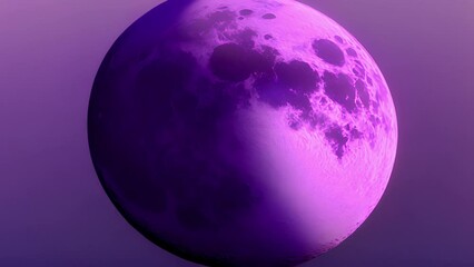 Wall Mural - The edges of a crescent moon appear to glow as it rises in the twilight sky surrounded by shades of deep purple.