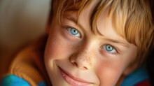 Child's Close-up With Blue Eyes