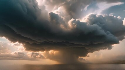 Wall Mural - As the monsoon approaches the sky becomes a canvas of brooding swirling clouds.