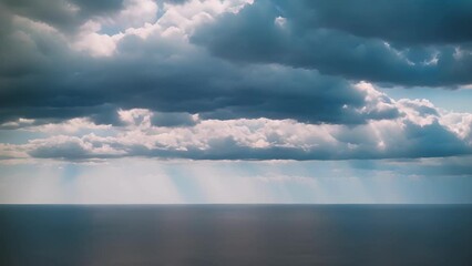 Wall Mural - The sky painted with a blanket of clouds covering the entire visible horizon.