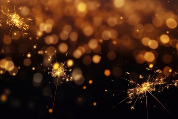Wall Mural - Christmas and newyear party sparklers on bokeh lights background, Sparkler New Year background, AI Generated