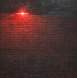 red chandelier lamp in a black brick room