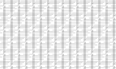 Wall Mural - abstract repeatable seamless black thin line pattern.