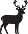 Deer silhouette, vector artwork of deer