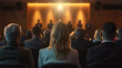 © saranya - people attend conference in the meeting room , blurred background, image by ai generator
