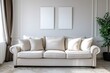 The Astonishing Metamorphosis Of Sofas After Expert Dry Cleaning: Captivating Image Of A Living Room, With Perfect Symmetry And Abundant Copy Space