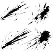 set of power blast comic action effect drawing lines isolate white background generated with AI	

