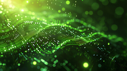 Wall Mural - green tech background