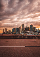 Wall Mural - city miami skyline Florida downtown Brickell new views skyscrapers sky clouds 