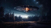 UFO Landing By The Earth Planet, Mysterious Object Seen In The Sky For Which, It Is Claimed